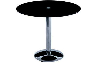 Orbit Round Glass Table - Black